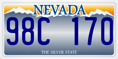 NV license plate 98C170