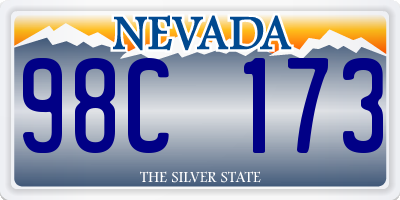 NV license plate 98C173