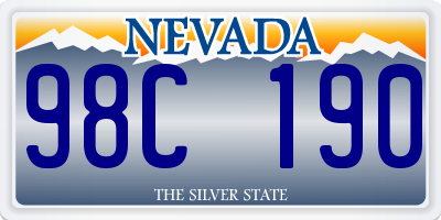 NV license plate 98C190