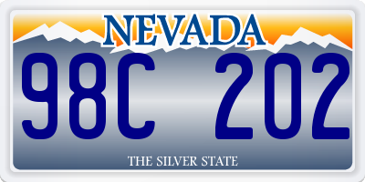 NV license plate 98C202