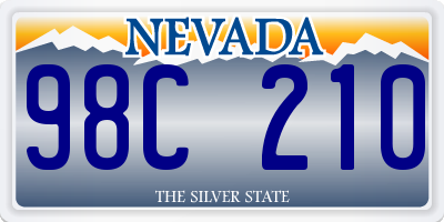 NV license plate 98C210