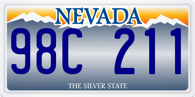 NV license plate 98C211