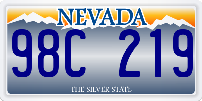 NV license plate 98C219