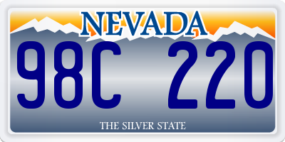 NV license plate 98C220