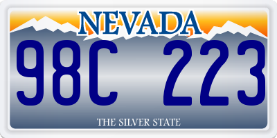 NV license plate 98C223