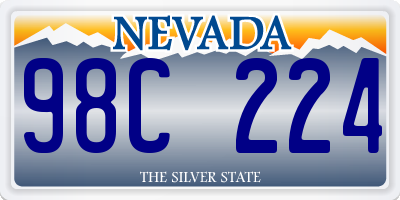 NV license plate 98C224