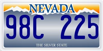 NV license plate 98C225