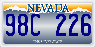 NV license plate 98C226