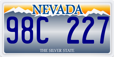 NV license plate 98C227