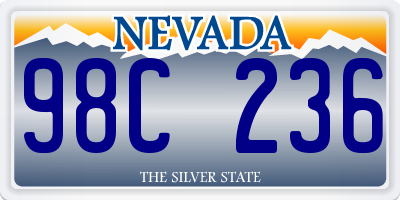 NV license plate 98C236