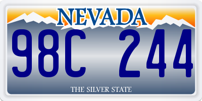 NV license plate 98C244