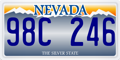 NV license plate 98C246