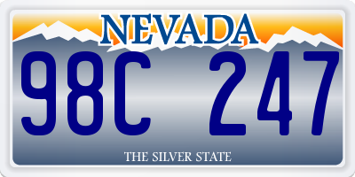 NV license plate 98C247