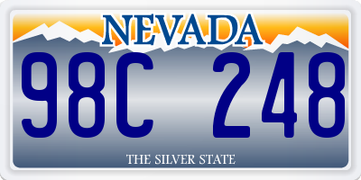 NV license plate 98C248