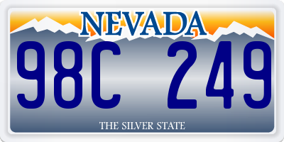 NV license plate 98C249