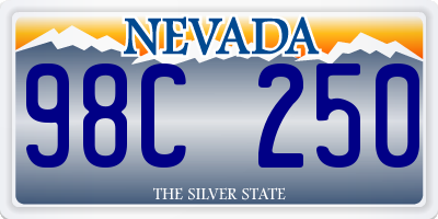 NV license plate 98C250