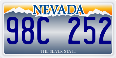 NV license plate 98C252