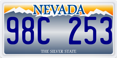 NV license plate 98C253