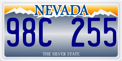 NV license plate 98C255