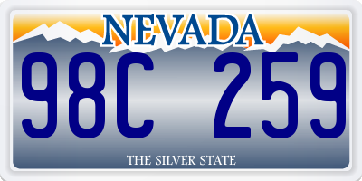 NV license plate 98C259