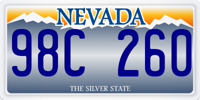 NV license plate 98C260