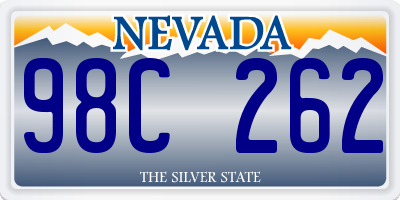 NV license plate 98C262