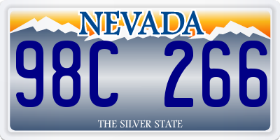 NV license plate 98C266