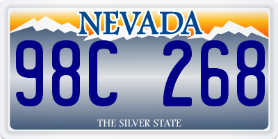 NV license plate 98C268