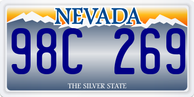 NV license plate 98C269