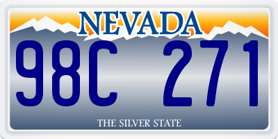 NV license plate 98C271