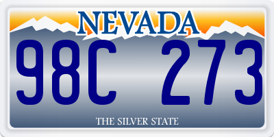 NV license plate 98C273