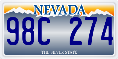 NV license plate 98C274