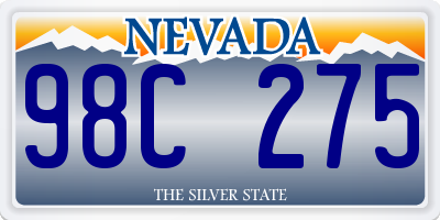 NV license plate 98C275