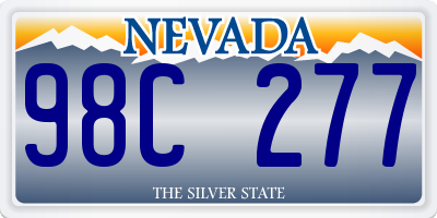 NV license plate 98C277