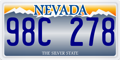 NV license plate 98C278