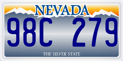 NV license plate 98C279