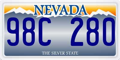 NV license plate 98C280