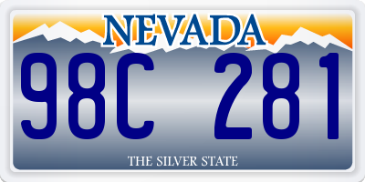 NV license plate 98C281