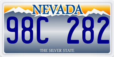 NV license plate 98C282