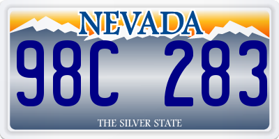 NV license plate 98C283