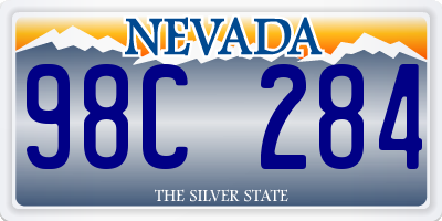 NV license plate 98C284