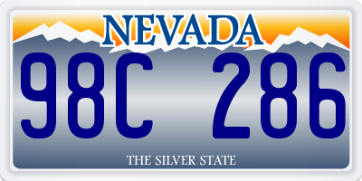 NV license plate 98C286