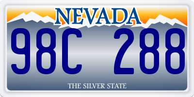 NV license plate 98C288