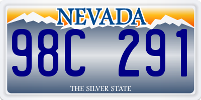 NV license plate 98C291