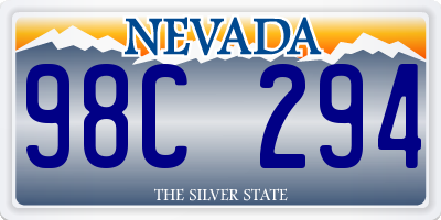 NV license plate 98C294