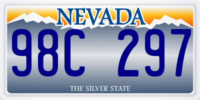 NV license plate 98C297