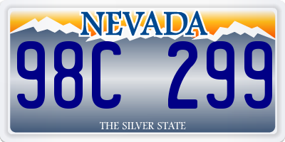 NV license plate 98C299