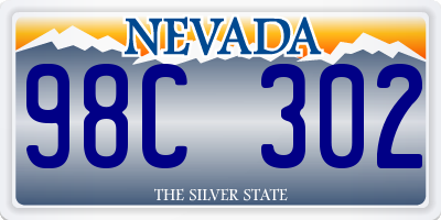 NV license plate 98C302