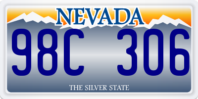 NV license plate 98C306