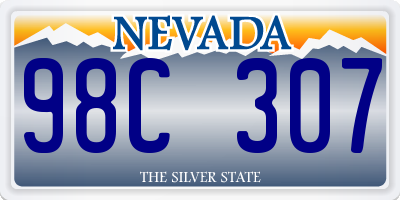 NV license plate 98C307